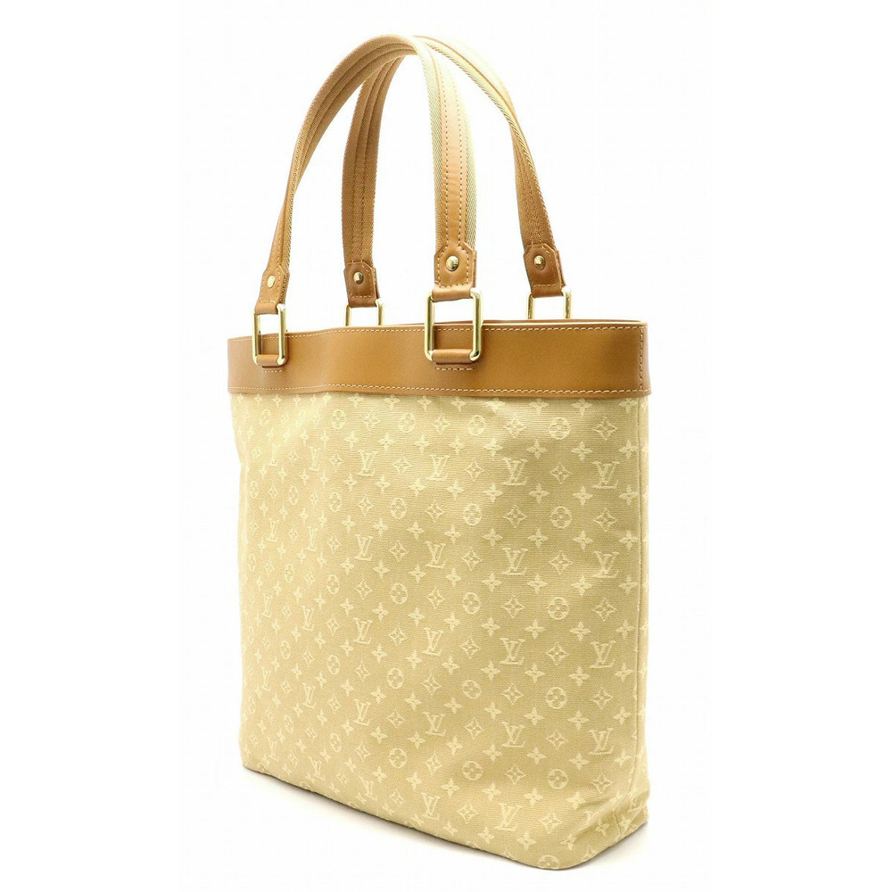 Louis Vuitton Leather Monogram Bag Tote Beige Lucille Canvas u Handbag